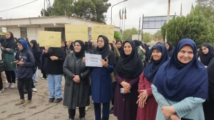 تجمع اعتراض دانشجویان اساتید وهمکاران آموزشکده ملی مهارت دختران گنبد  4