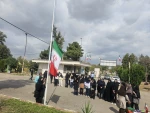 مراسم اهتزاز پرچم مقدس جمهوری اسلامی ایران در آموزشکده ملی مهارت دختران گنبد در آغاز سال تحصیلی 5